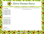 Country Sunflower Template